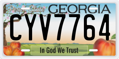 GA license plate CYV7764