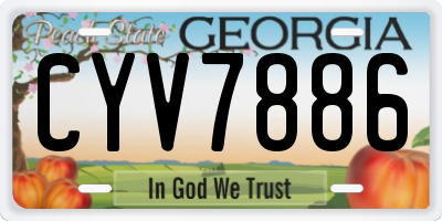 GA license plate CYV7886