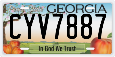 GA license plate CYV7887
