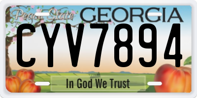GA license plate CYV7894
