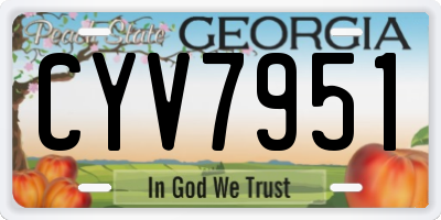 GA license plate CYV7951