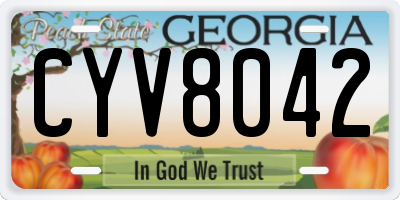 GA license plate CYV8042