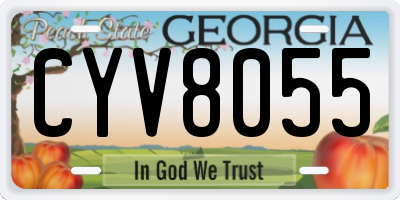 GA license plate CYV8055
