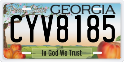 GA license plate CYV8185