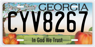 GA license plate CYV8267