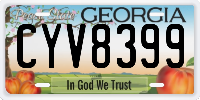 GA license plate CYV8399