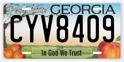 GA license plate CYV8409