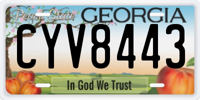 GA license plate CYV8443