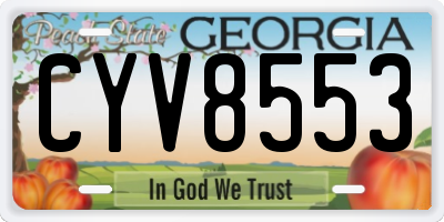 GA license plate CYV8553