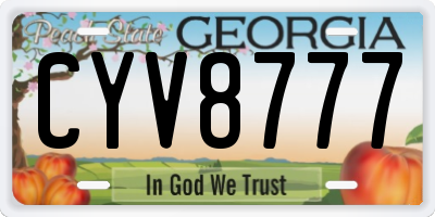 GA license plate CYV8777