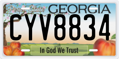 GA license plate CYV8834