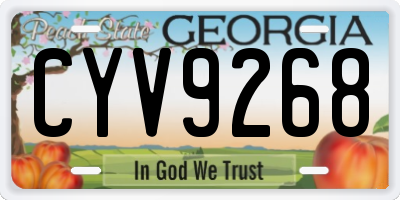GA license plate CYV9268
