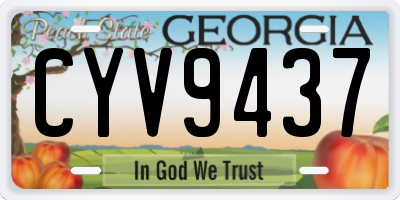 GA license plate CYV9437