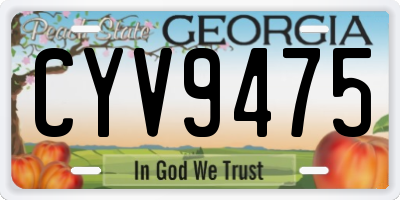 GA license plate CYV9475