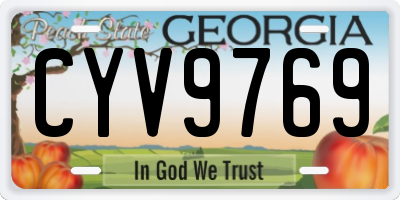 GA license plate CYV9769