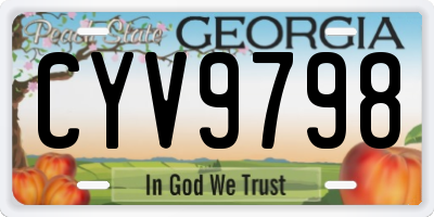 GA license plate CYV9798