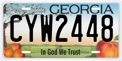 GA license plate CYW2448