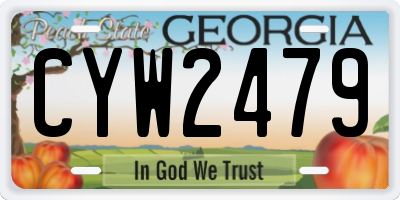 GA license plate CYW2479