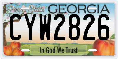 GA license plate CYW2826