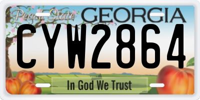 GA license plate CYW2864
