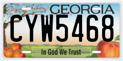 GA license plate CYW5468