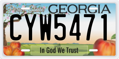 GA license plate CYW5471