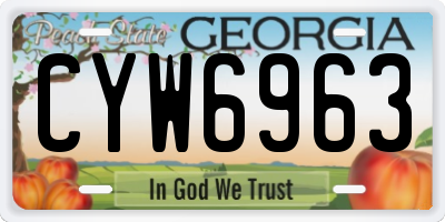 GA license plate CYW6963