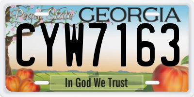 GA license plate CYW7163