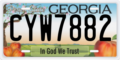 GA license plate CYW7882