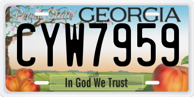 GA license plate CYW7959