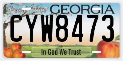GA license plate CYW8473