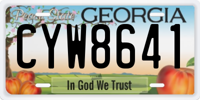GA license plate CYW8641