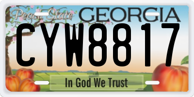 GA license plate CYW8817
