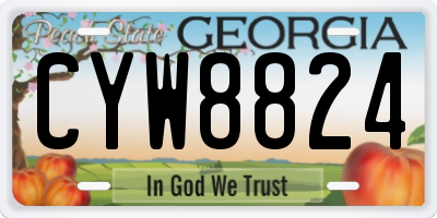 GA license plate CYW8824