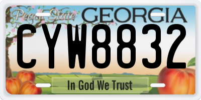 GA license plate CYW8832