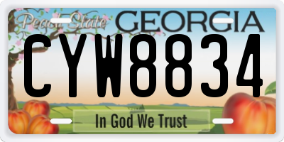 GA license plate CYW8834