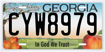 GA license plate CYW8979