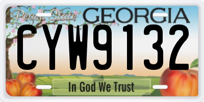 GA license plate CYW9132