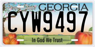 GA license plate CYW9497