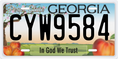 GA license plate CYW9584