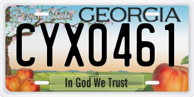 GA license plate CYX0461