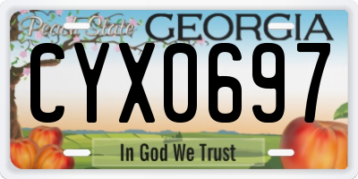 GA license plate CYX0697