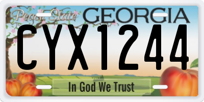 GA license plate CYX1244