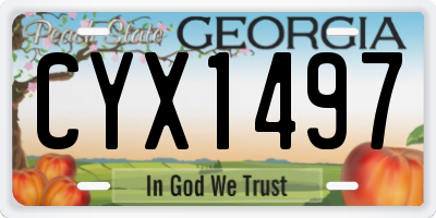 GA license plate CYX1497
