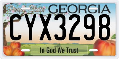 GA license plate CYX3298