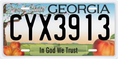 GA license plate CYX3913
