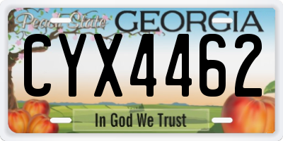 GA license plate CYX4462