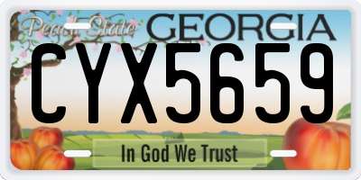 GA license plate CYX5659