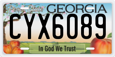 GA license plate CYX6089