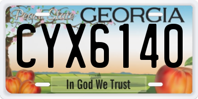 GA license plate CYX6140